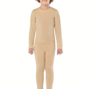 Maillot beige 2 piezas unisex spandex infantil K7980