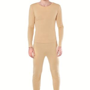Maillot beige 2 piezas hombre spandex K7987