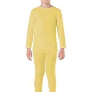 Maillot amarillo 2 piezas unisex spandex infantil K8093